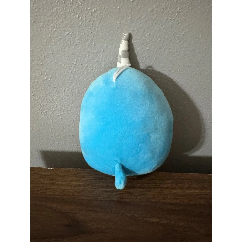 Yummeez Blue Narwhal Plush Stuffed Animal Toy Cute Peek-A-Boo‎ Toys 7 inch